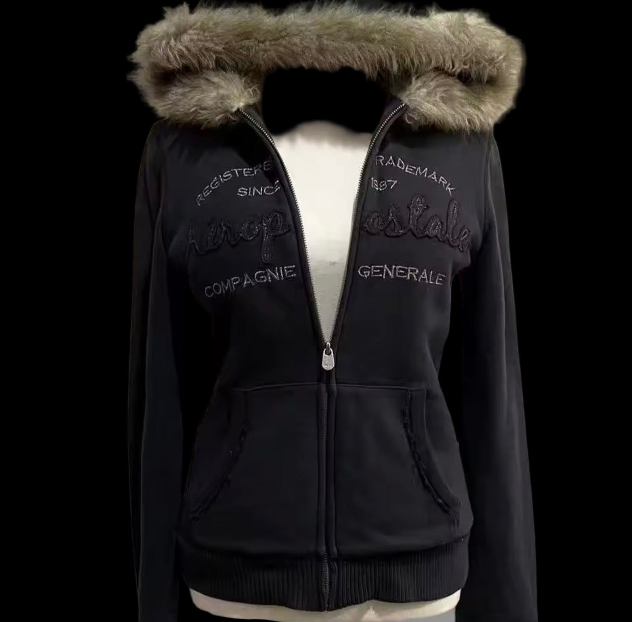 FUR HOOD TRADEMARK ZIP UP
