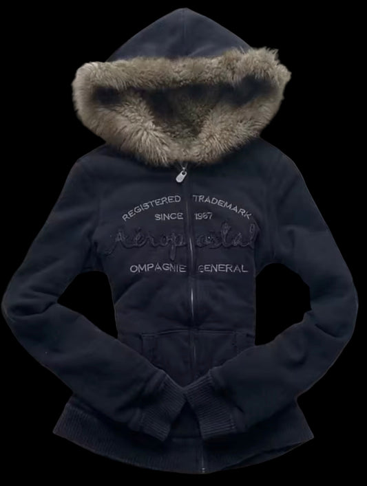 FUR HOOD TRADEMARK ZIP UP